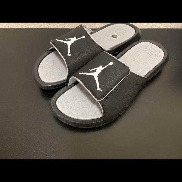 🎄New Mens Nike AIR JORDAN HYDRO 6 SIX SLIDES 7 8 9 10 11 12 881473 011 BLACK - Picture 6 of 12